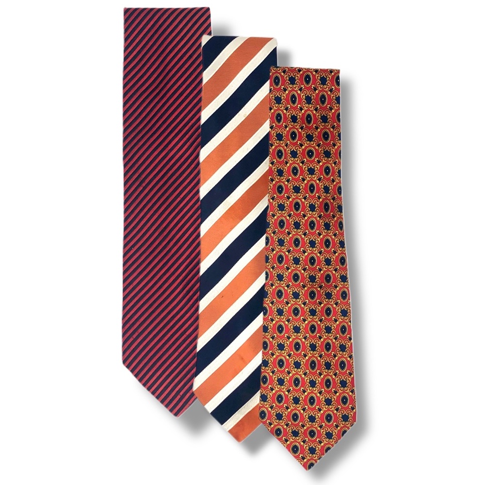 Bundle of three 100% silk neckties!